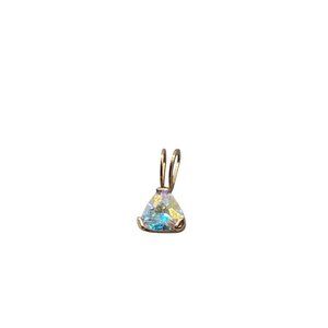 10k Yellow Gold Small Stone Charm Pendant 10kt